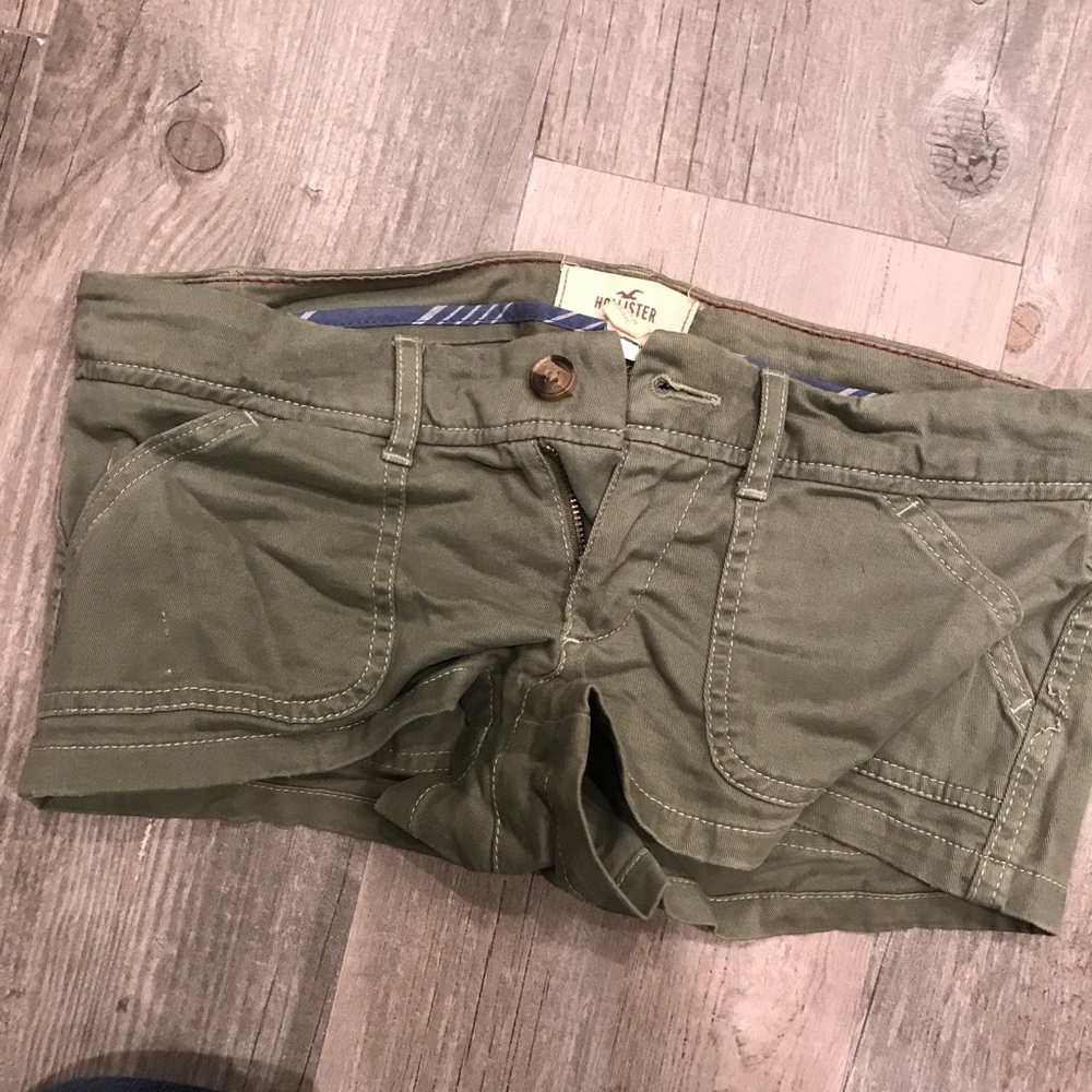 Green Hollister shorts